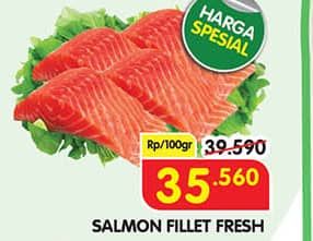 Promo Harga Salmon Fillet per 100 gr - Superindo