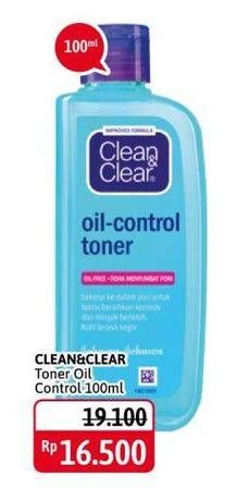 Promo Harga CLEAN & CLEAR Oil Control Toner 100 ml - Alfamidi