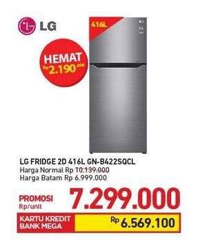 Promo Harga LG GN-B422SQCL | Kulkas 2 Pintu  - Carrefour