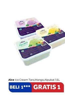 Promo Harga AICE Ice Cream Box Alpukat, Mango, Taro 1500 ml - Carrefour