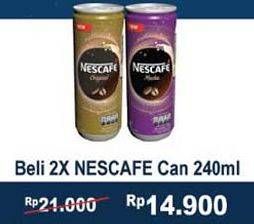 Promo Harga Nescafe Ready to Drink per 2 kaleng 240 ml - Indomaret
