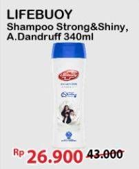 Promo Harga LIFEBUOY Shampoo Strong Shiny, Anti Dandruff 340 ml - Alfamart