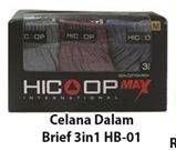 Promo Harga Hicoop Celana Dalam Pria Brief 3in1 HB-01  - Hari Hari