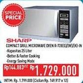 Promo Harga Sharp R-728(S)-IN | Stylish Designed Microwave Oven 25ltr K  - Hypermart