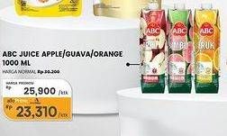 Promo Harga ABC Juice Apple, Guava, Orange 1000 ml - Carrefour
