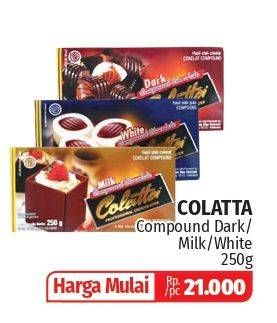 Promo Harga Colatta Compound Milk, White, Dark 250 gr - Lotte Grosir