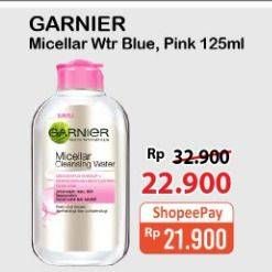 Promo Harga GARNIER Micellar Water Blue, Pink 125 ml - Alfamart