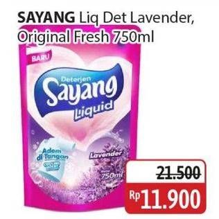 Promo Harga Sayang Liquid Detergent Lavender, Original Fresh 800 ml - Alfamidi
