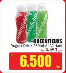 Promo Harga GREENFIELDS Yogurt Drink All Variants 250 ml - Hari Hari