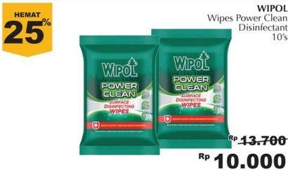 Promo Harga WIPOL Surface Disinfecting Wipes 10 pcs - Giant