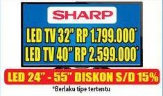 Promo Harga SHARP LED TV 40"  - Hypermart