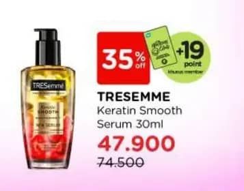 Promo Harga Tresemme Keratin Smooth Keratinbond No 4 Serum 30 ml - Watsons