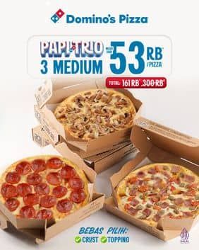 Promo Harga Papi Trio  - Domino Pizza