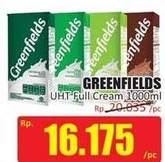 Promo Harga GREENFIELDS UHT Full Cream 1000 ml - Hari Hari