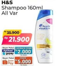 Promo Harga Head & Shoulders Shampoo All Variants 160 ml - Alfamart