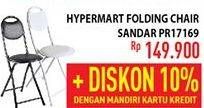 Promo Harga Folding Chair Sandar PR17169  - Hypermart