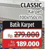 Promo Harga CLASSIC Karpet Batik 100x150cm  - Lotte Grosir