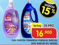 Promo Harga YURI PORSTEX Pembersih Porselen Biru, Lilac 1000 ml - Superindo