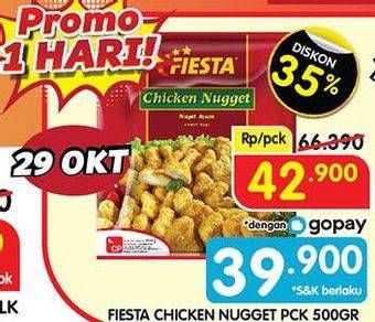 Promo Harga Fiesta Naget Chicken Nugget 500 gr - Superindo