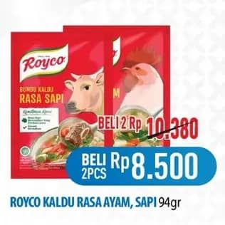Promo Harga Royco Penyedap Rasa Sapi, Ayam 94 gr - Hypermart