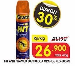 Promo Harga HIT Aerosol Orange 600 ml - Superindo