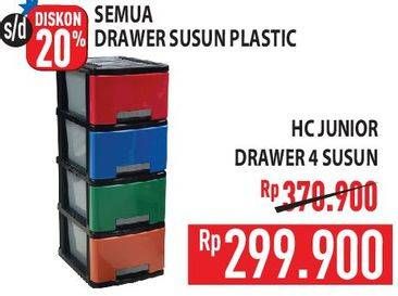 Promo Harga Hc Junior Drawer 4 Susun  - Hypermart