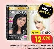 Promo Harga MIRANDA Hair Color MC1 Natural Black, MC6 Bleaching 30 ml - Superindo