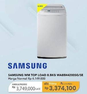 Promo Harga Samsung WA85H4200SG/SE Mesin Cuci Top Loading  - Carrefour