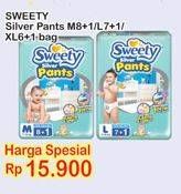 Promo Harga SWEETY Silver Pants M8+1, L7+1, XL6+1  - Indomaret