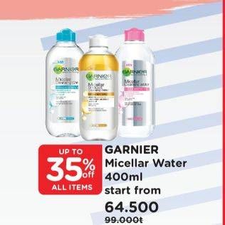 Promo Harga GARNIER Micellar Water All Variants 400 ml - Watsons