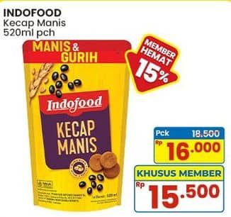 Promo Harga Indofood Kecap Manis 520 ml - Indomaret
