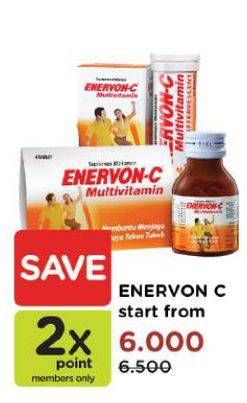 Promo Harga ENERVON-C Multivitamin Tablet  - Watsons