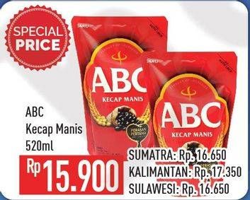 Promo Harga ABC Kecap Manis 520 ml - Hypermart