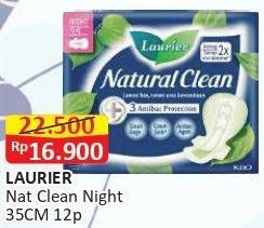 Promo Harga Laurier Natural Clean Night Wing 35cm 12 pcs - Alfamart