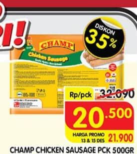 Promo Harga Champ Sosis Ayam 500 gr - Superindo