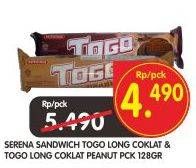 Promo Harga SERENA TOGO Biskuit Cokelat Chocolate, Peanut 128 gr - Superindo