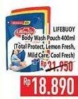 Promo Harga Lifebuoy Body Wash Total 10, Cool Fresh, Lemon Fresh, Mild Care 400 ml - Hypermart