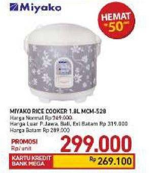 Promo Harga MIYAKO MCM 528 | Magic Com 1800 ml - Carrefour