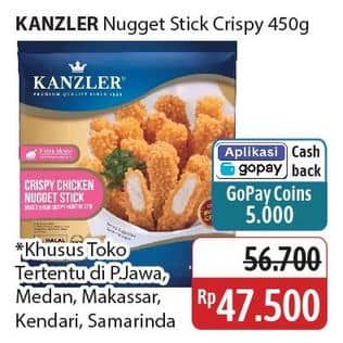 Promo Harga Kanzler Chicken Nugget Stick Crispy 450 gr - Alfamidi