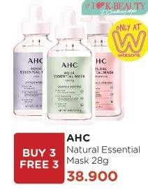 Promo Harga AHC Natural Essential Mask All Variants 28 gr - Watsons