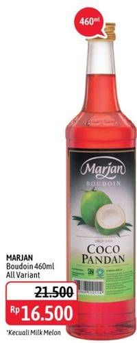 Promo Harga MARJAN Syrup Boudoin Kecuali Melon 460 ml - Alfamidi