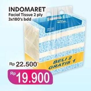 Promo Harga Indomaret Facial Tissue per 3 pouch 180 pcs - Indomaret