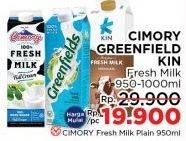 Cimory/Greenfields/Kin Fresh Milk