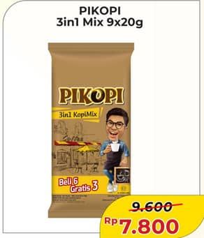 Promo Harga Pikopi 3 in 1 Kopi Mix per 9 sachet 20 gr - Alfamart