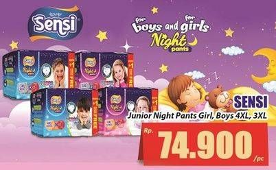 Promo Harga Sensi Night Pants Junior Size XXXXL11, XXXL13 11 pcs - Hari Hari