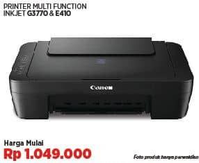 Promo Harga Canon Pixma G3770 - Printer Ink Tank/Canon E410 Printer   - COURTS
