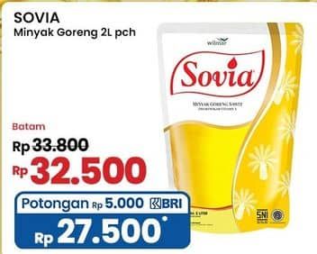 Promo Harga Sovia Minyak Goreng 2000 ml - Indomaret