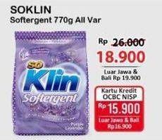 Promo Harga So Klin Softergent All Variants 770 gr - Alfamart