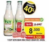 Promo Harga V-SOY Soya Bean Milk Multi Grain 300 ml - Superindo