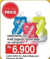 Promo Harga GREENFIELDS Yogurt Squeeze All Variants 80 gr - Hypermart